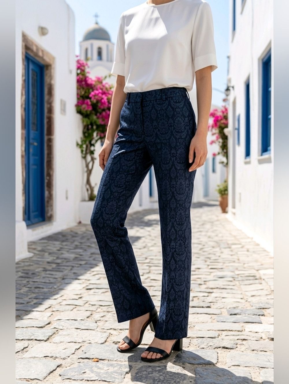 🔹️The Limited Black Patterned Drew Fit Pants Size 4
